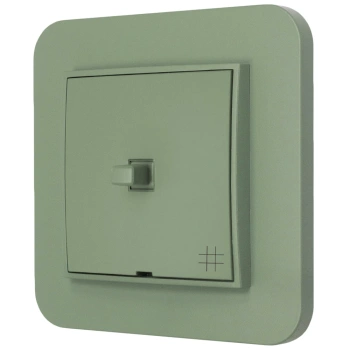 Włącznik krzyżowy w stylu USA ramka zaokrąglona seria Mini kolor szałwiowy