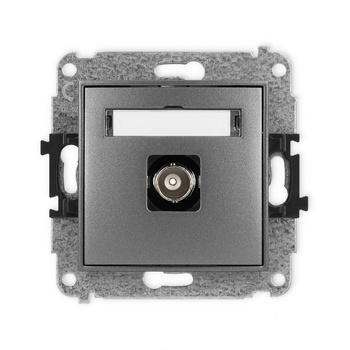 Mechanizm gniazda pojedynczego BNC Karlik seria ICON 11IGBNC-1 kolor grafitowy