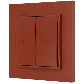 Włącznik roletowy z blokadą z ramką kwadratową seria MINI kolor terakota