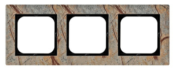 Ramka potrójna seria SONATA kolor Kamień (forest) symbol R-3RK/36