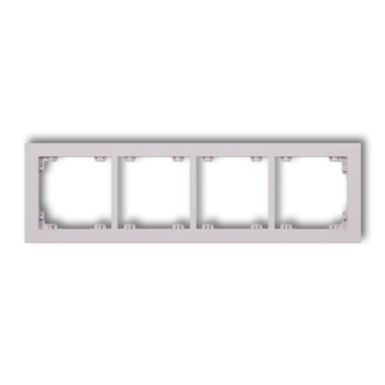 Ramka uniwersalna podczwórna z tworzywa DECO Pastel Matt Karlik seria DECO 41DR-4 kolor liliowy