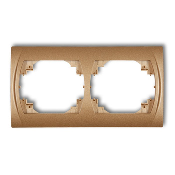 Ramka pozioma podwójna Karlik seria LOGO 8LRH-2 kolor złoty metalik