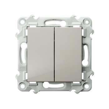 Łącznik dwugrupowy świecznikowy seria SZAFIR kolor Kaszmirowy beż symbol ŁP-2Z/m/83