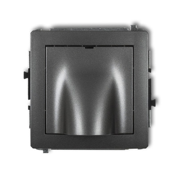 Mechanizm wypustu kablowego Karlik seria DECO 11DWPK kolor grafitowy