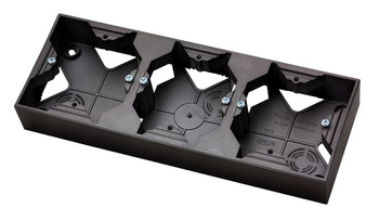 Puszka instalacyjna potrójna seria ARIA kolor Czarny metalik symbol PNP-3U/33