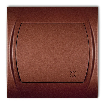 Łącznik zwierny światło podświetlany Karlik seria LOGO 9LWP-5L kolor brązowy metalik