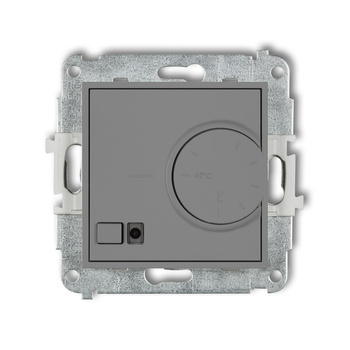 Mechanizm elektronicznego regulatora temperatury z czujnikiem podpodłogowym Karlik seria ICON 27IRT-1 kolor szary mat