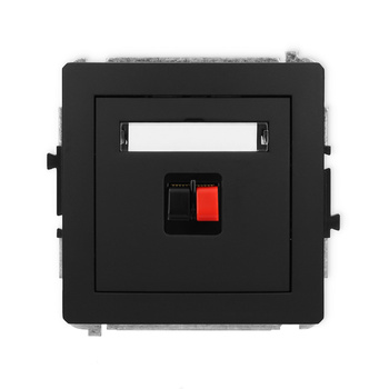 Mechanizm gniazda głośnikowego pojedynczego Karlik seria DECO 12DGG-1 kolor czarny mat