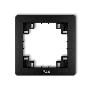 Ramka pośrednia do łączników IP44 Karlik seria DECO prod. uzupełniające 12DRPH kolor czarny mat