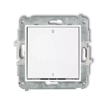 Mechanizm łącznika dwubiegunowego Karlik seria ICON 25IWP-9 kolor biały mat
