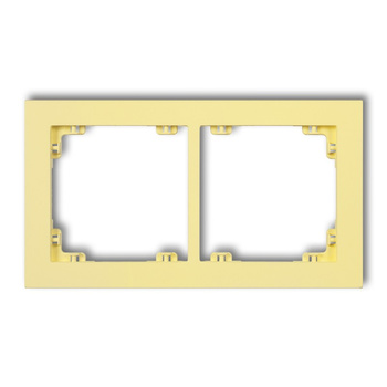 Ramka uniwerstalna podwójna z tworzywa DECO Pastel Matt Karlik seria DECO 43DR-2 kolor kanarkowy