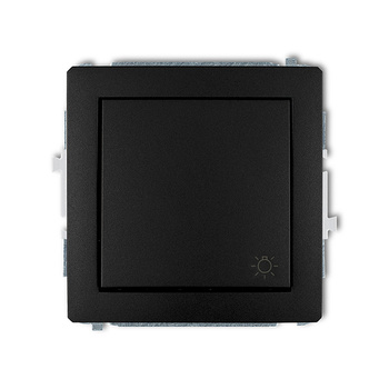 Mechanizm łącznika zwierny światło Karlik seria DECO 12DWP-5 kolor czarny mat