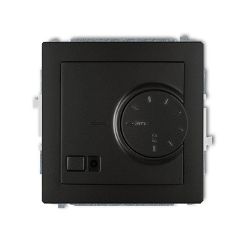 Mechanizm elektronicznego regulatora temperatury z czujnikiem podpodłogowym Karlik seria DECO 12DRT-1 kolor czarny mat