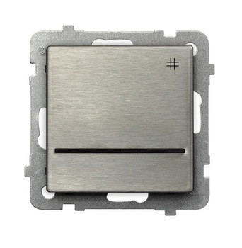 Łącznik krzyżowy z podświetleniem niebieskim seria SONATA STAL INOX kolor Stal inox symbol ŁP-4RMS/m/37