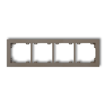 Ramka uniwersalna podczwórna z tworzywa DECO Pastel Matt Karlik seria DECO 49DR-4 kolor czekoladowy