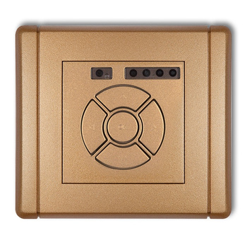 Elektroniczny sterownik roletowy przycisk strefowy Karlik seria FLEXI 8FSR-5 kolor złoty metalik