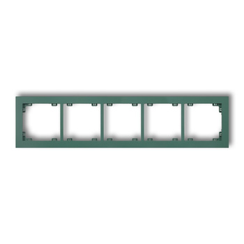 Ramka uniwersalna pięciokrotna z tworzywa DECO Pastel Matt Karlik seria DECO 51DR-5 kolor szmaragdowy