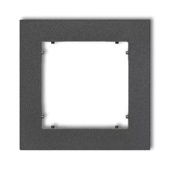 Ramka uniwersalna pojedyncza kwadratowa z tworzywa Karlik seria MINI 11MR-1 kolor grafitowy