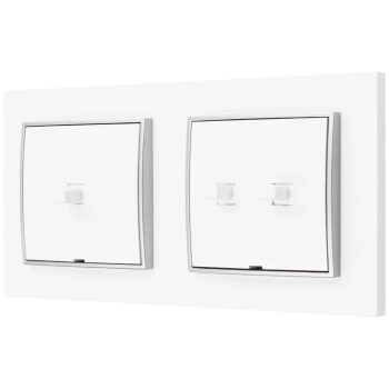 Włącznik światła pojedynczy i podwójny usa kolor biały/srebrny