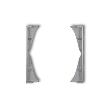 Ramka pośrednia do gniazd podwójnych Karlik seria ICON prod. uzupełniające 7IRP-2 kolor srebrny metalik