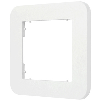 Ramka uniwersalna pojedyncza zaokrąglona z tworzywa Karlik seria MINI 25MRTZ-1 kolor biały mat