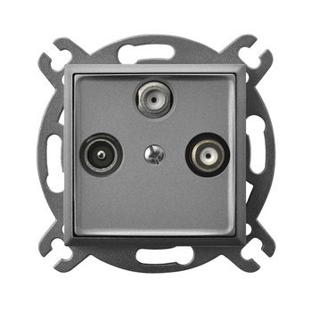 Gniazdo RTV-DATA seria ARIA kolor Szary mat symbol GPA-UD/m/70