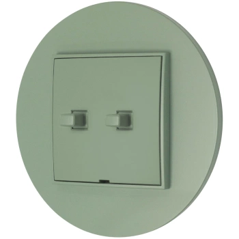 Włącznik roletowy w stylu USA ramka okrągła seria Mini kolor szałwiowy