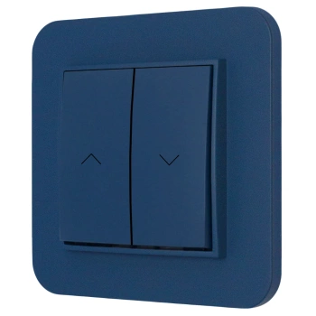 Włącznik roletowy z blokadą z ramką zaokrągloną seria MINI kolor navy blue