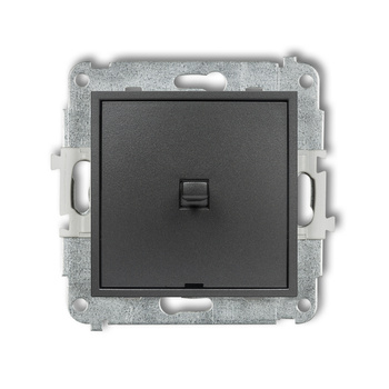 Mechanizm łącznika krzyżowego w stylu amerykańskim bez piktogramu Karlik seria ICON 11IWPUS-6.1 kolor grafitowy