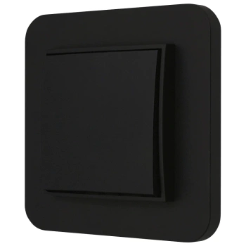 Włącznik pojedynczy z ramką zaokrągloną seria MINI kolor czarny