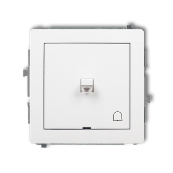 Mechanizm łącznika zwierny dzwonek w stylu amerykańskim Karlik seria DECO 25DWPUS-4 kolor biały mat