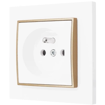 Gniazdo bezpieczne dla dzieci karlik mini kolor biały/złoty