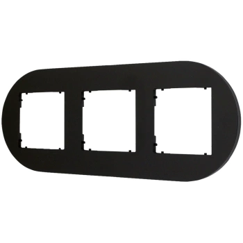 Ramka uniwersalna potrójna okrągła z tworzywa Karlik seria MINI 12MRTO-3 kolor czarny mat