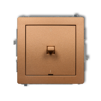 Mechanizm łącznika dwubiegunowego w stylu amerykańskim Karlik seria DECO 8DWPUS-9 kolor złoty metalik