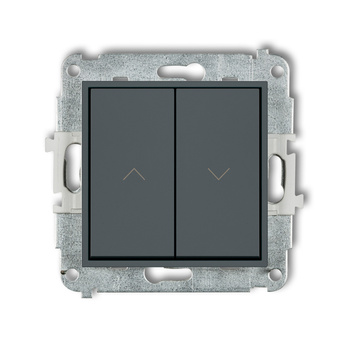 Mechanizm łącznika zwiernego żaluzjowego Karlik seria ICON 28IWP-8 kolor grafitowy mat