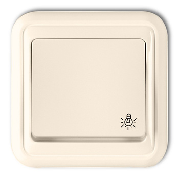 Łącznik zwierny światło podświetlany Karlik seria LIZA 1WPT-5L kolor beżowy