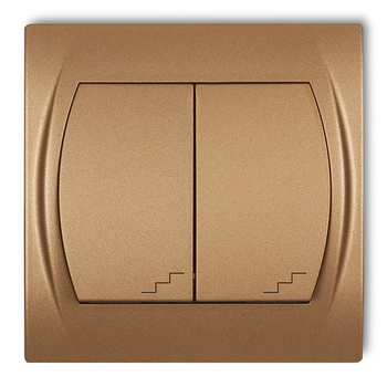 Łącznik podwójny schodowy Karlik seria LOGO 8LWP-33 kolor złoty metalik