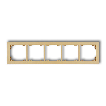Ramka uniwersalna pięciokrotna z tworzywa Karlik seria DECO 29DR-5 kolor złoty