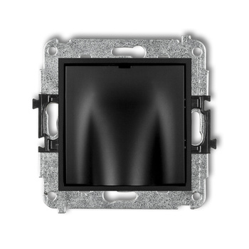 Mechanizm wypustu kablowego Karlik seria ICON 12IWPK kolor czarny mat