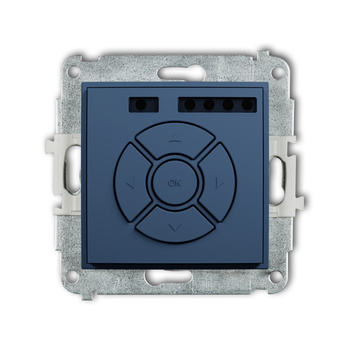 Mechanizm elektronicznego sterownika roletowego sterowanie lokalne i pilotem, sterowanie strefą i podstrefą Karlik seria ICON 64ISR-4 kolor navy blue