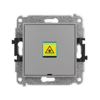 Mechanizm gniazda światłowodowego/optycznego pojedynczego, bez pola opisowego Karlik seria ICON 27IGOPBO-1 kolor szary mat