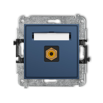 Mechanizm gniazda pojedynczego RCA typu cinch - żółty, pozłacany Karlik seria ICON 64IGRCA-1 kolor navy blue