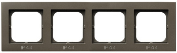 Ramka poczwórna do łączników IP-44 seria SONATA kolor Czekoladowy metalik symbol RH-4R/40