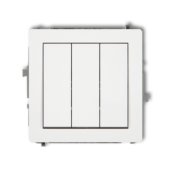Mechanizm łącznika potrójnego Karlik seria DECO DWP-7 kolor biały