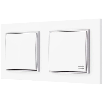 Włącznik światła pojedynczy i krzyżowy kolor biały/srebrny