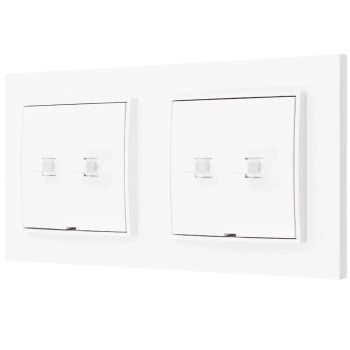 Włącznik światła Dwa podwójne usa kolor biały