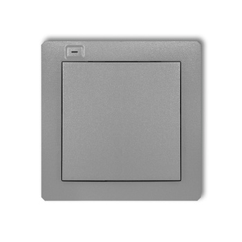 Nadajnik 1-klawiszowy 2-kanałowy do systemu Exta Free Karlik seria DECO 7DEF-1 kolor srebrny metalik