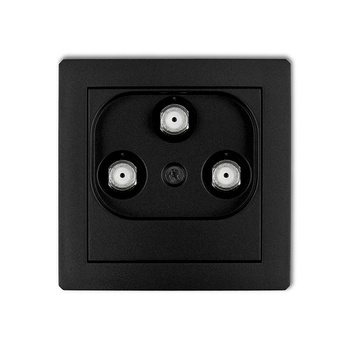 Mechanizm gniazda multimedialnego 3F DATA Vectra Karlik seria DECO 12DGMV kolor czarny mat