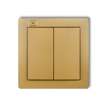 Nadajnik 2-klawiszowy 4-kanałowy do systemu Exta Free Karlik seria DECO 29DEF-2 kolor złoty