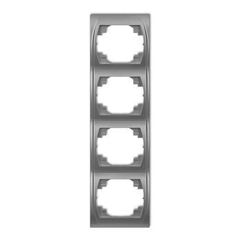 Ramka pionowa poczwórna Karlik seria LOGO 7LRV-4 kolor srebrny metalik